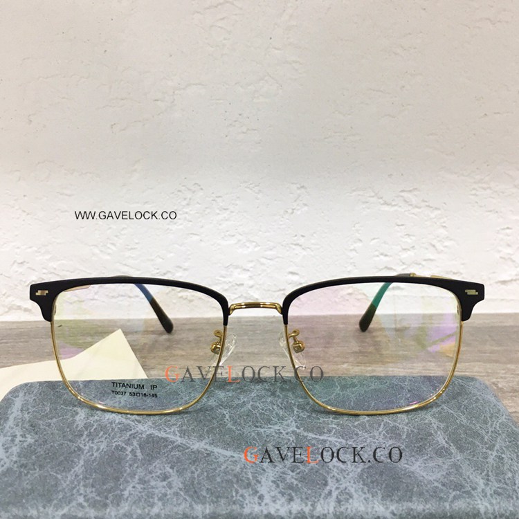 Titanium Ip Frame Eyeglass T0037 Gold Leg with Free Shipping